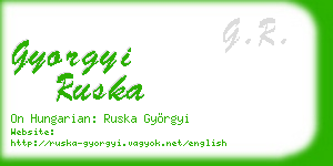 gyorgyi ruska business card