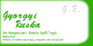 gyorgyi ruska business card